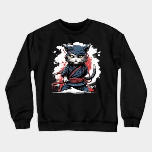 Ninja Cat Crewneck Sweatshirt